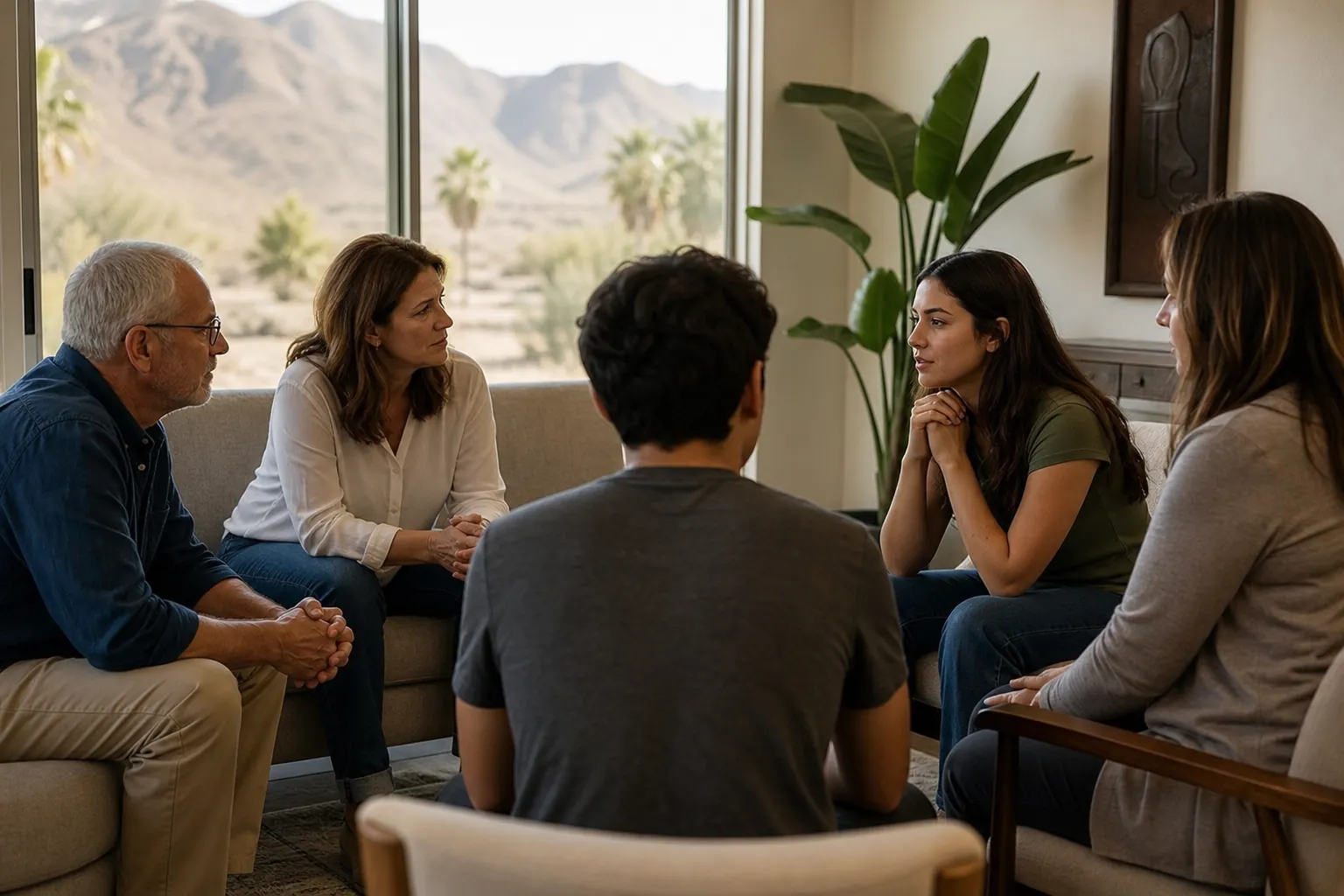 Addiction Treatment Family Education In CA in Desert Hot Springs, California Editorial illustration of Addiction Treatment Family Education In CA in Desert Hot Springs, California