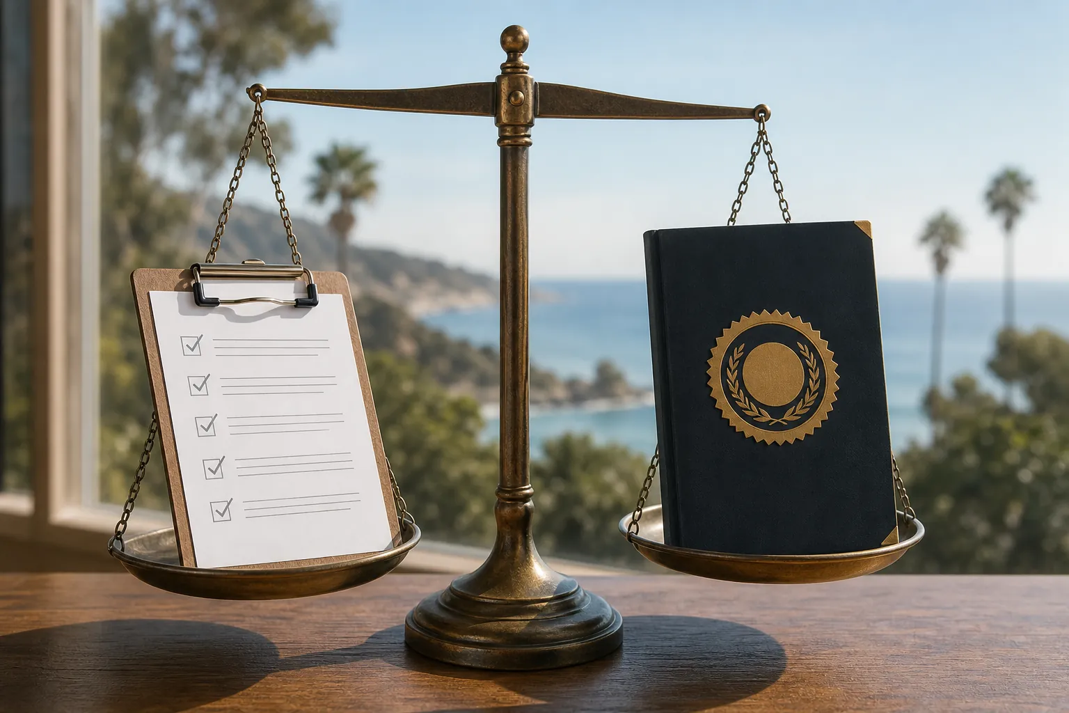 Editorial illustration of What Is the Difference Between Licensing and Accreditation for California Private Rehabs?