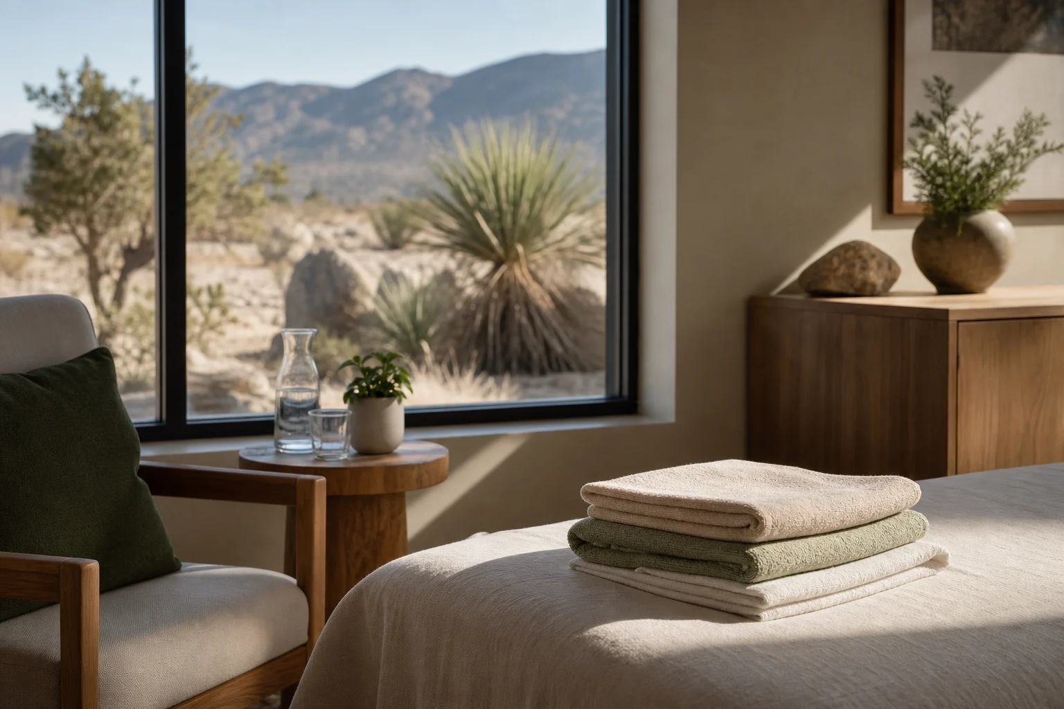 Editorial California desert image for short stay detox