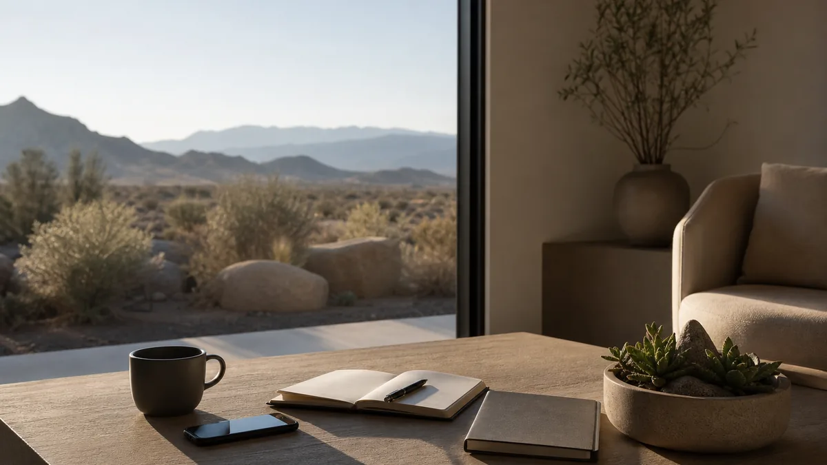 Editorial California desert setting for luxury detox california confirm before flight