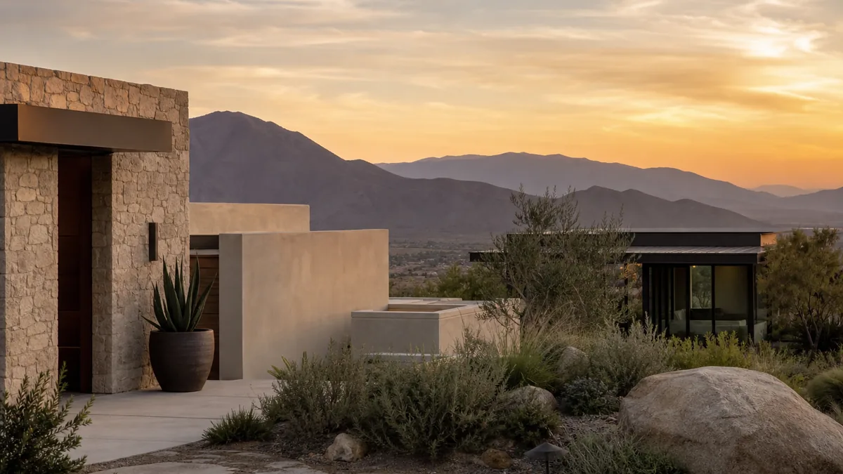 Editorial California desert setting for luxury alcohol detox nutrition hydration claims