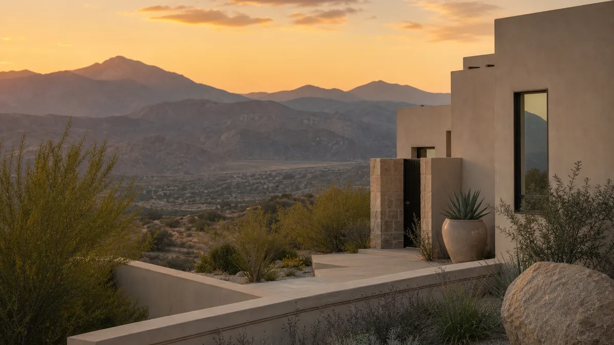 Editorial California desert setting for lodging near luxury detox california