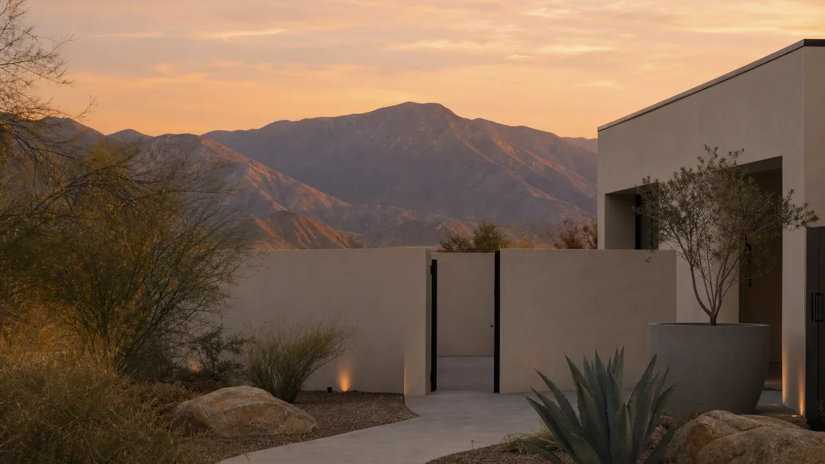 Editorial California desert setting for luxury detox photo social media policy